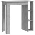 Mesa bar con estante contrachapada gris hormigón