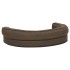 Colchón de cama de perro ergonómico aspecto lino marrón