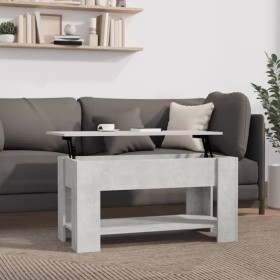 Mesa de centro madera de ingeniería gris hormigón 101x49x52