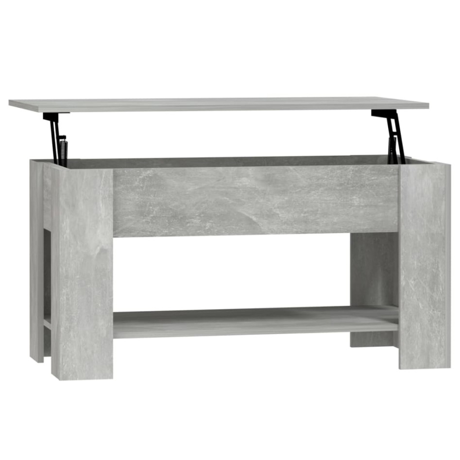 Mesa de centro madera de ingeniería gris hormigón 101x49x52