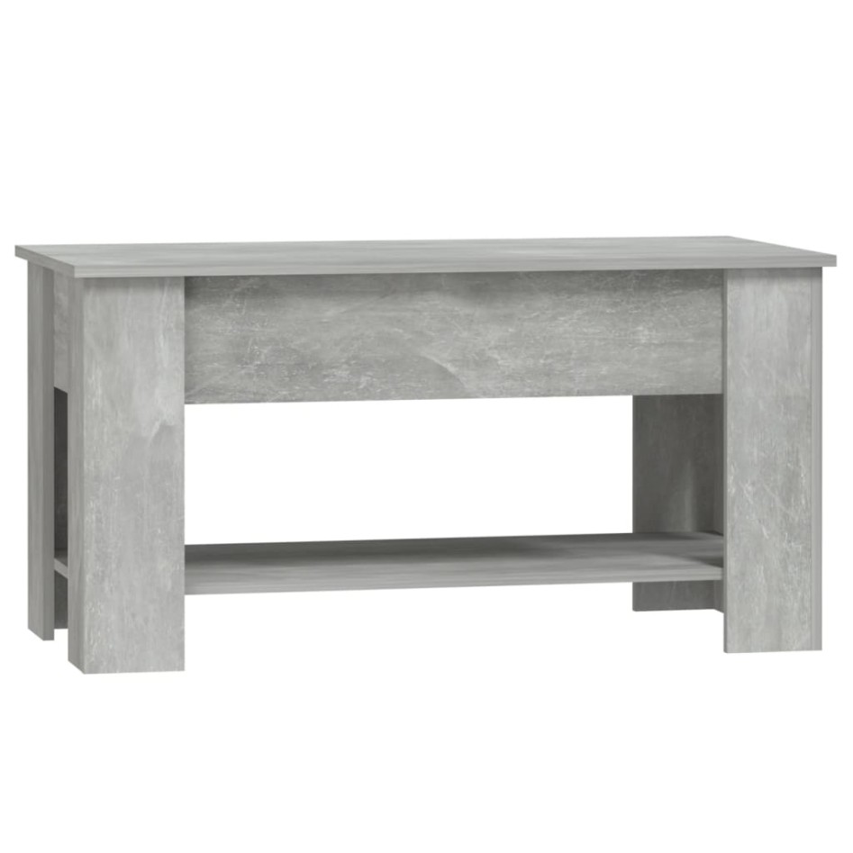 Mesa de centro madera de ingeniería gris hormigón 101x49x52