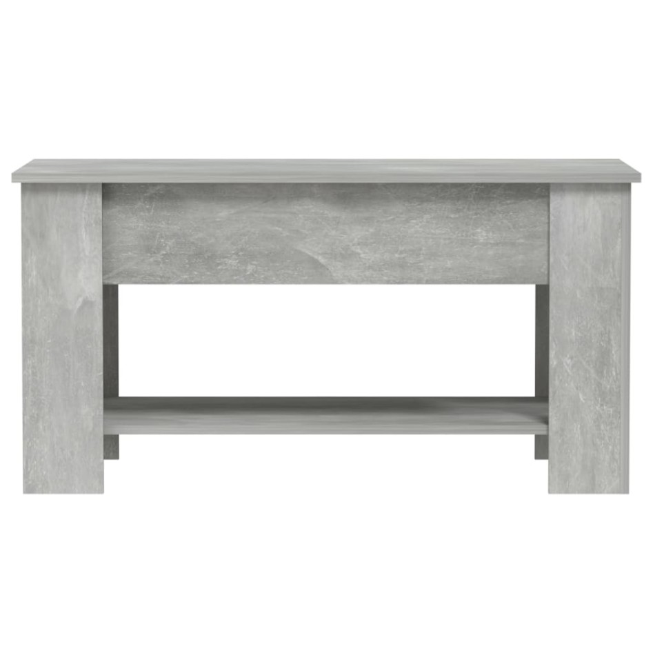 Mesa de centro madera de ingeniería gris hormigón 101x49x52