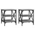 Mesas auxiliares 2 uds madera gris Sonoma 40x42x50