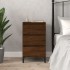 Mesita de noche madera contrachapada roble marrón 40x35x70