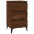 Mesita de noche madera contrachapada roble marrón 40x35x70
