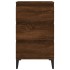 Mesita de noche madera contrachapada roble marrón 40x35x70