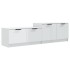 Mueble TV madera contrachapada blanco brillante 158,5x36x45