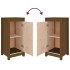 Aparador de madera maciza de pino marrón miel 39x35x80