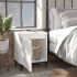 Mesitas de noche con patas de metal blanco 40x30x50