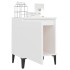 Mesitas de noche con patas de metal blanco 40x30x50