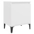 Mesitas de noche con patas de metal blanco 40x30x50