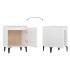 Mesitas de noche con patas de metal blanco 40x30x50