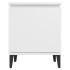 Mesitas de noche con patas de metal blanco 40x30x50
