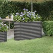 Jardinera arriate acero recubrimiento polvo gris 114x40x68 cm