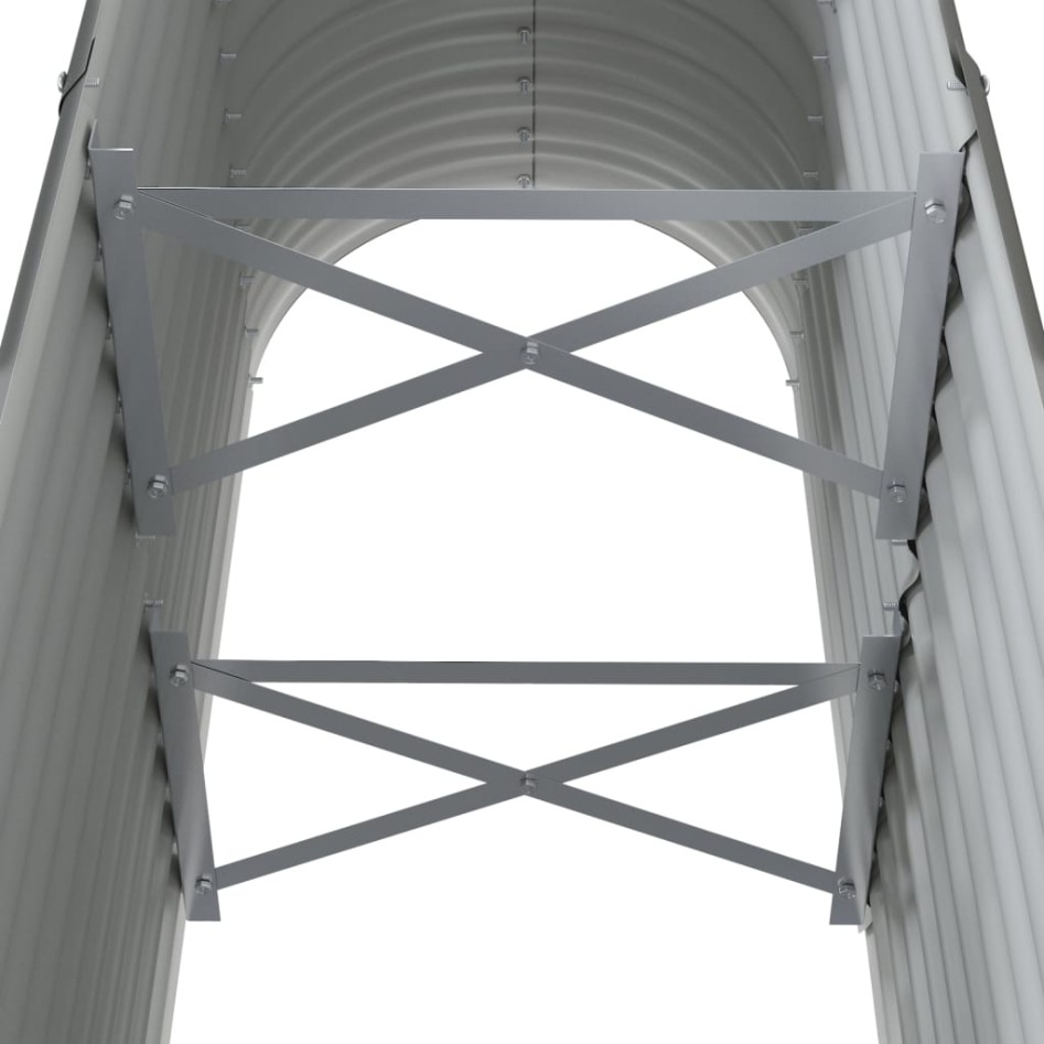 Jardinera arriate acero recubrimiento polvo gris 114x40x68