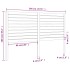Cabecero de cama madera maciza de pino 146x4x100