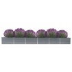 Arriate de jardín de acero galvanizado gris 480x80x45 cm