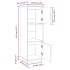 Aparador alto de madera maciza de pino banco 38x35x117