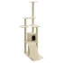 Rascador para gatos con postes de sisal color crema 155