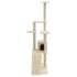 Rascador para gatos con postes de sisal color crema 155