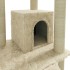 Rascador para gatos con postes de sisal color crema 155