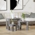Mesas apilables 3 pzas madera contrachapada color gris