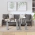 Mesas apilables 3 pzas madera contrachapada color gris