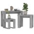 Mesas apilables 3 pzas madera contrachapada color gris