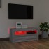 Mueble de TV con luces LED gris Sonoma 90x35x40