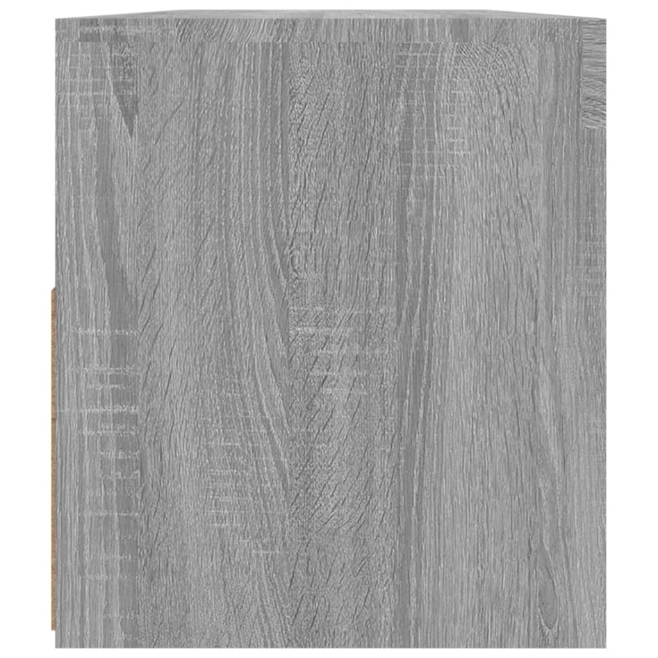 Mueble de TV con luces LED gris Sonoma 90x35x40