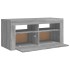 Mueble de TV con luces LED gris Sonoma 90x35x40