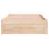 Estructura cama individual sin colchón madera maciza 90x190