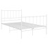Estructura de cama sin colchón metal blanco 120x200