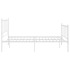Estructura de cama sin colchón metal blanco 120x200