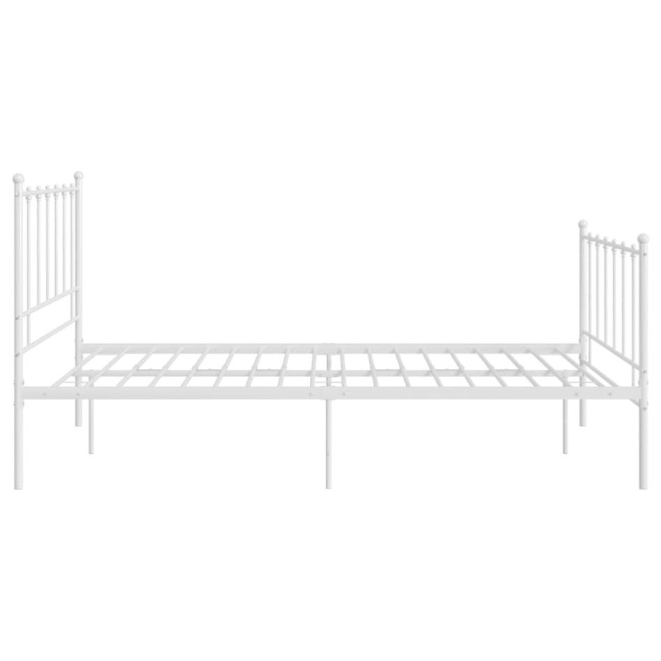 Estructura de cama sin colchón metal blanco 120x200