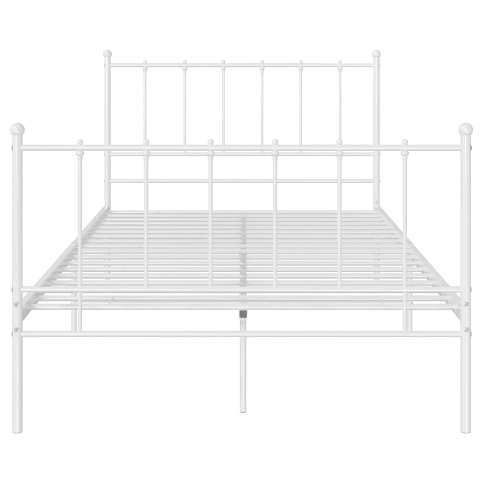 Estructura de cama sin colchón metal blanco 120x200