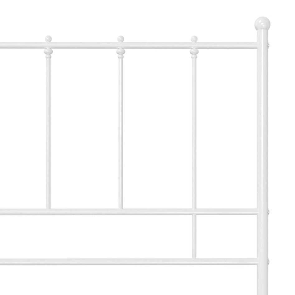 Estructura de cama sin colchón metal blanco 120x200