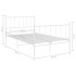 Estructura de cama sin colchón metal blanco 120x200