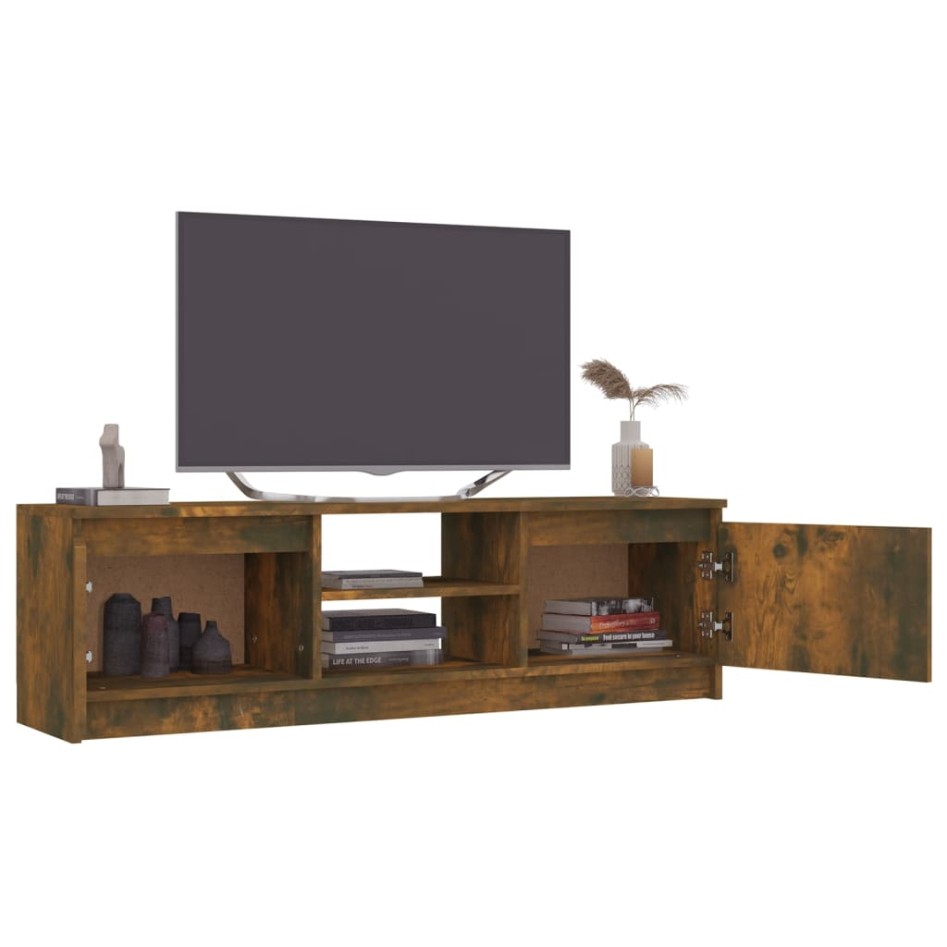 Mueble para TV madera contrachapada roble ahumado