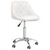 Silla de comedor giratoria cuero sintético blanco
