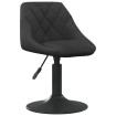 Silla de comedor de terciopelo negro