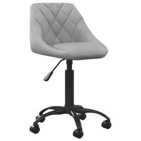 Silla de oficina de terciopelo gris