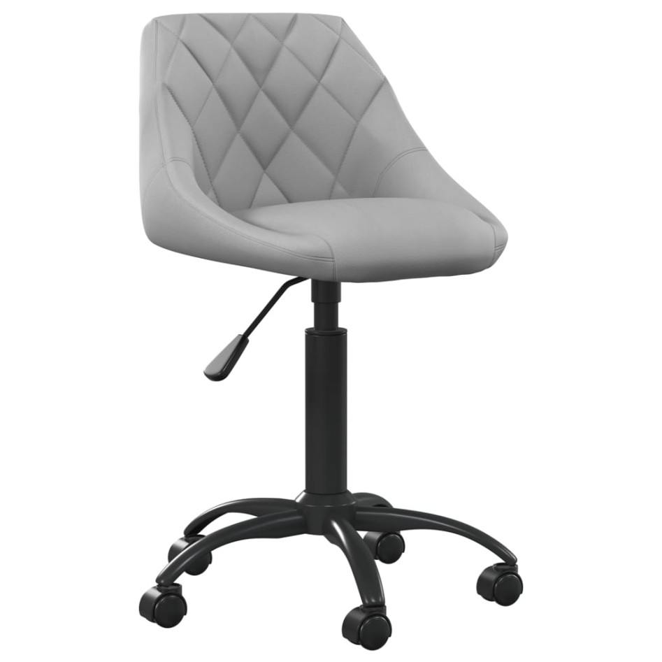 Silla de oficina de terciopelo gris