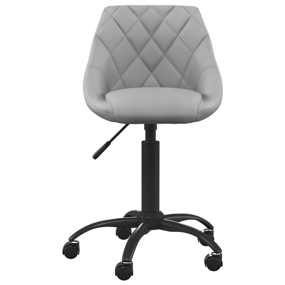 Silla de oficina de terciopelo gris