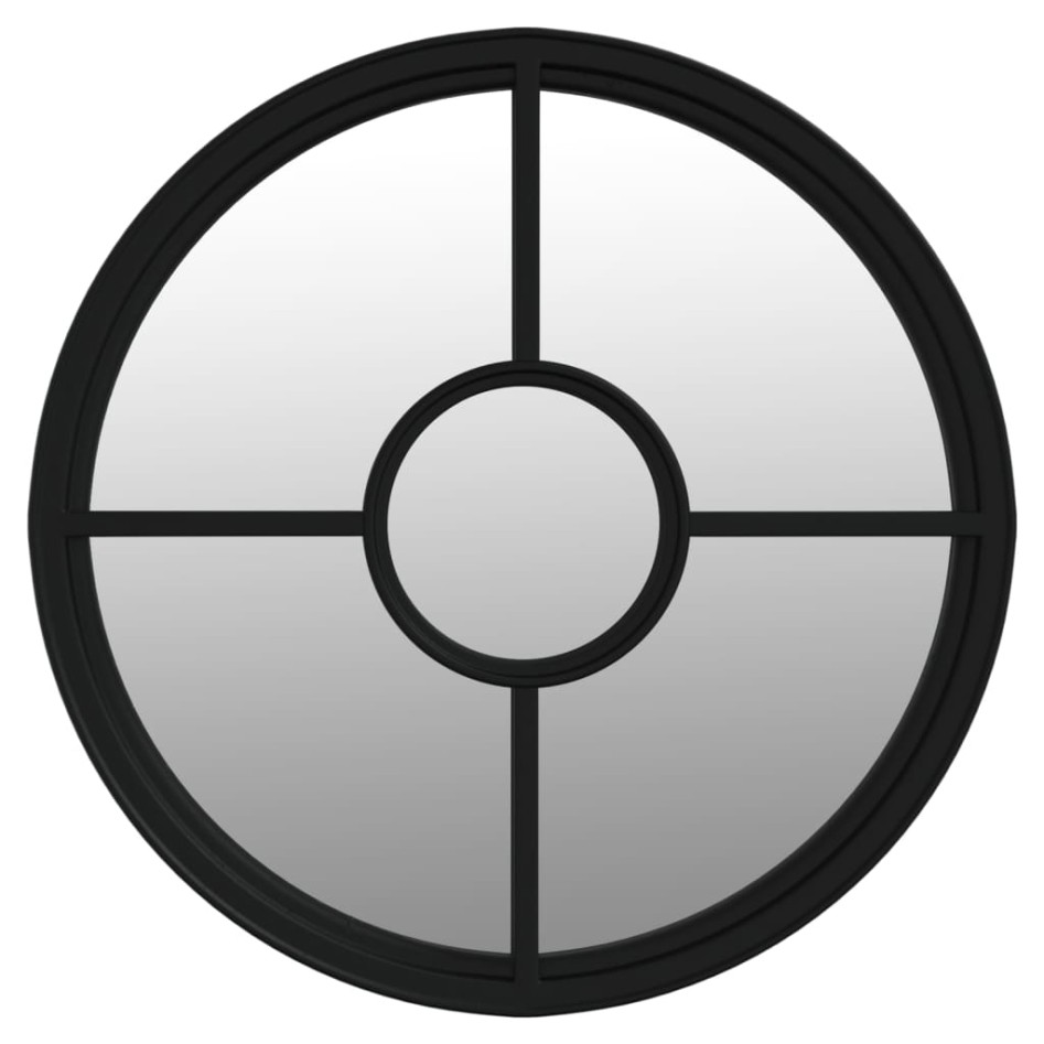 Espejo de hierro redondo negro para uso interior 60x4