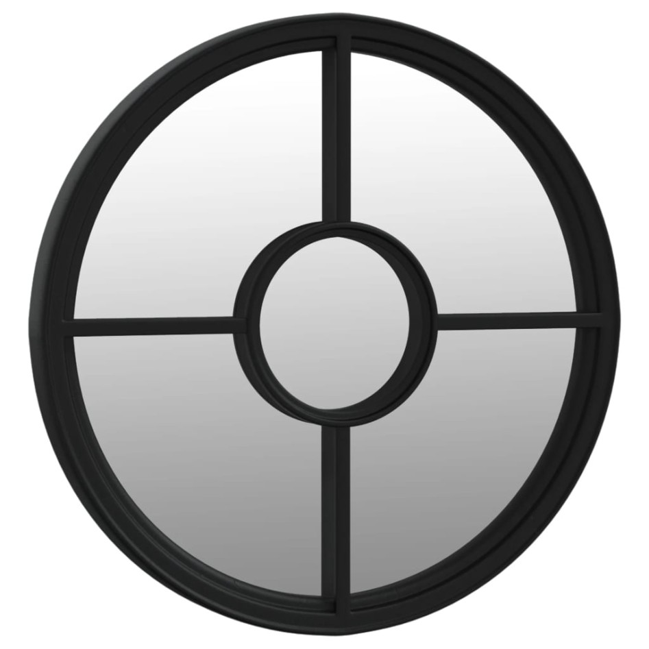 Espejo de hierro redondo negro para uso interior 60x4