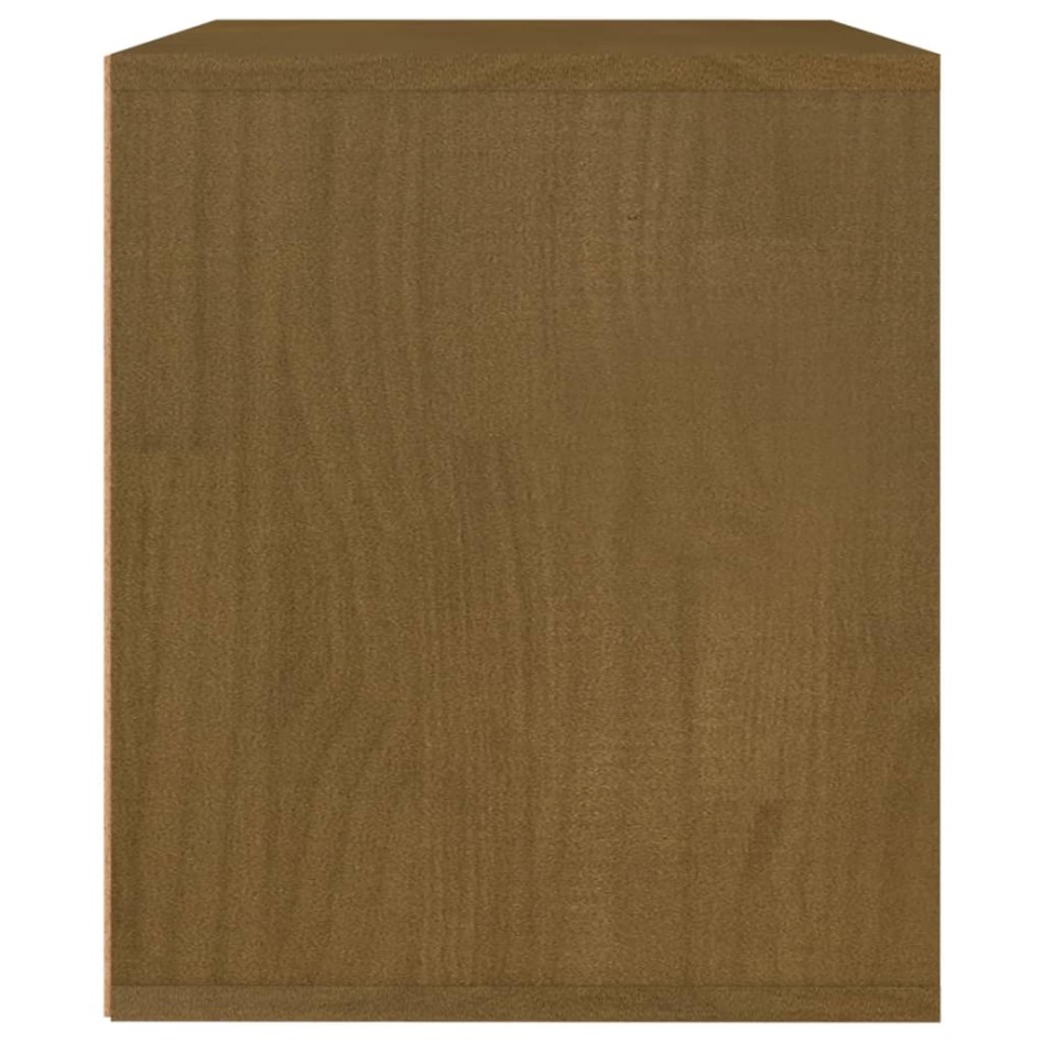 Muebles para TV 3 piezas madera maciza de pino marrón