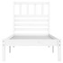Estructura de cama sin colchón madera maciza blanca 75x190