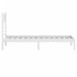 Estructura de cama sin colchón madera maciza blanca 75x190