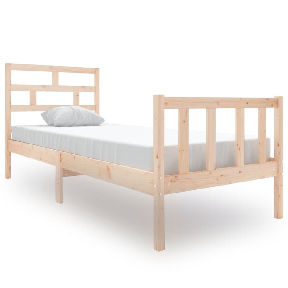 Estructura de cama madera maciza de pino 75x190
